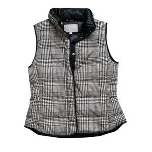 Banana Republic Houndstooth Down Puffer Vest XS